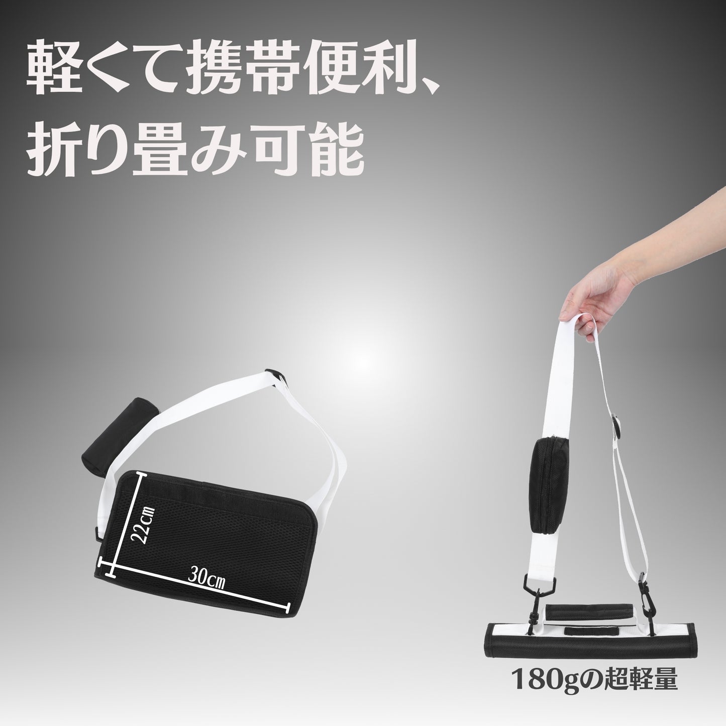 【light weight】超軽量 ゴルフクラブケース フック付き 携帯便利 マジックテープ開閉 折り畳み