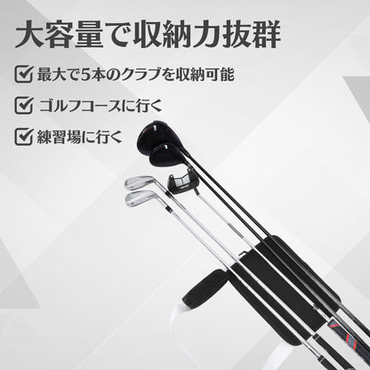 【light weight】超軽量 ゴルフクラブケース フック付き 携帯便利 マジックテープ開閉 折り畳み